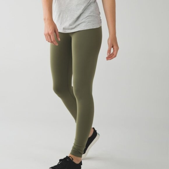 Lululemon Wunder Under Pant *Full-On Luon Fatigue Green Denim - Picture 1 of 8
